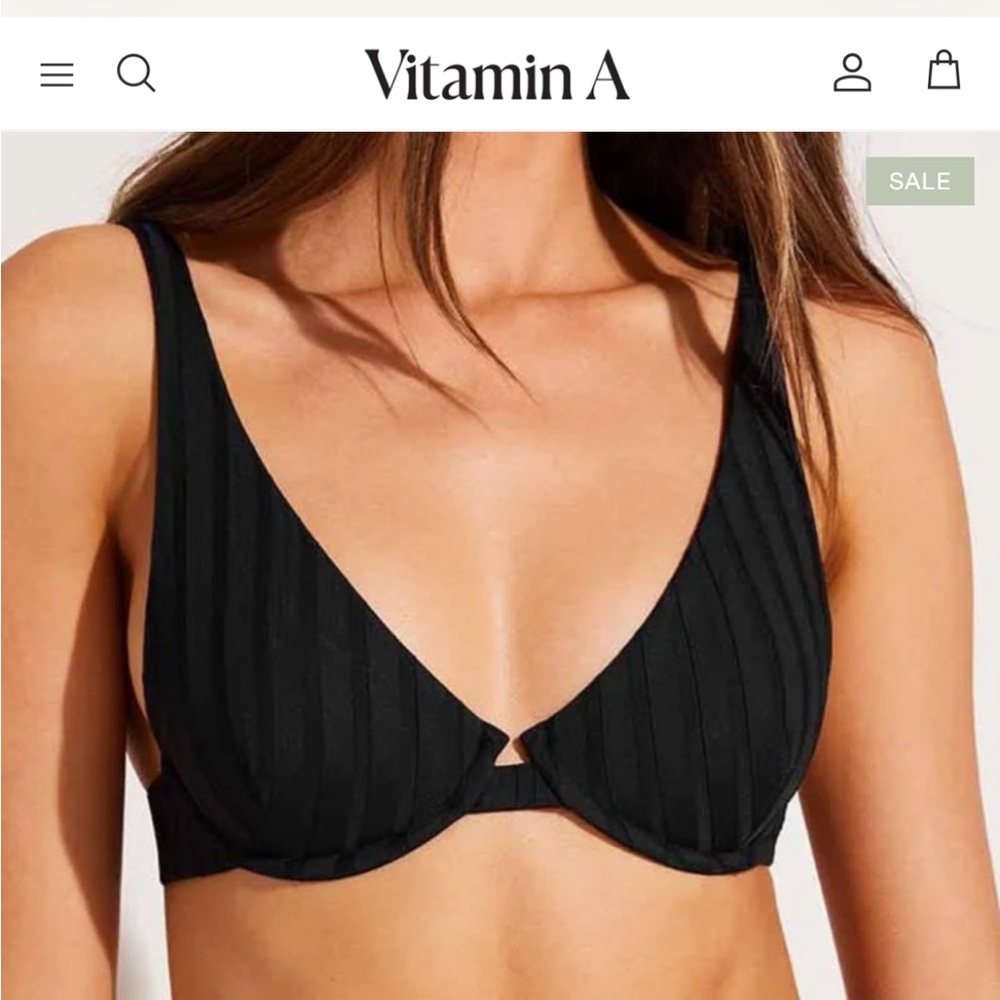 Vitamin A bikini top NWT